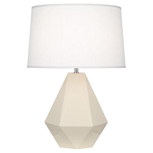 Delta Table Lamp (Multiple Colors) with Oyster Linen Shade