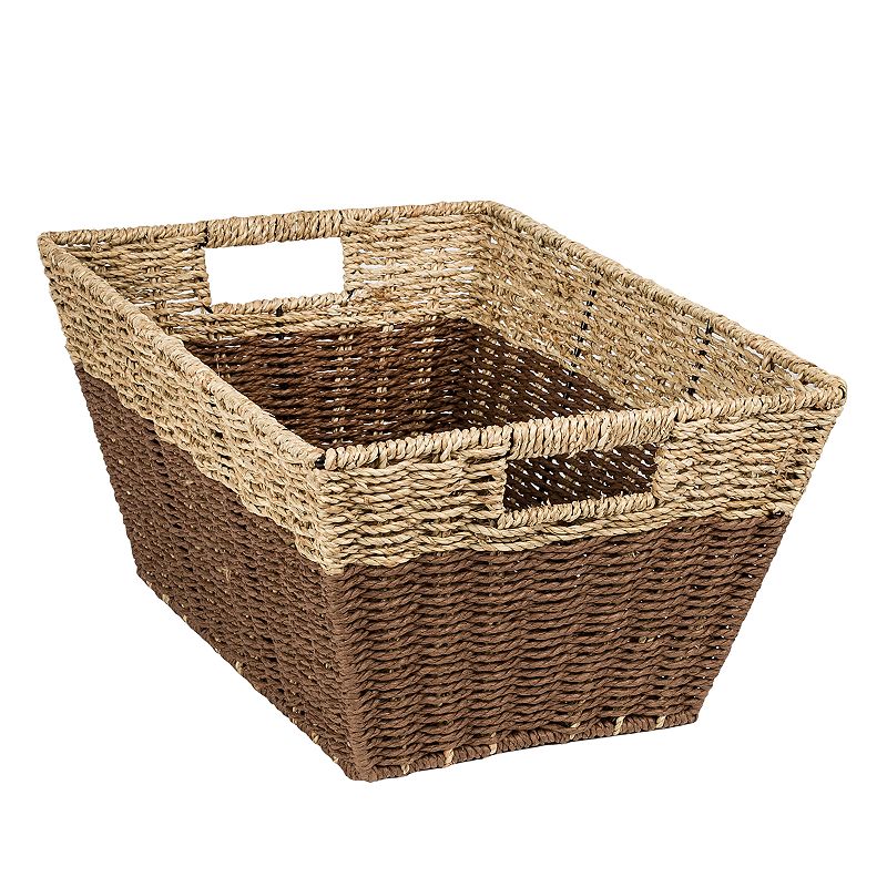 Honey-Can-Do Set of 3 Nesting Rectangle Seagrass Storage Basket Set