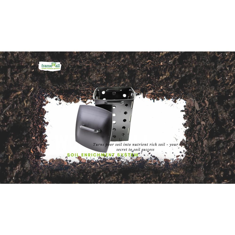 Frame It All Worm It All - Large Composting Bin, Enrich Soil Nutrients and Encourage Worm Castings, Produces Healthier Harvests, 12 Liter Capacity