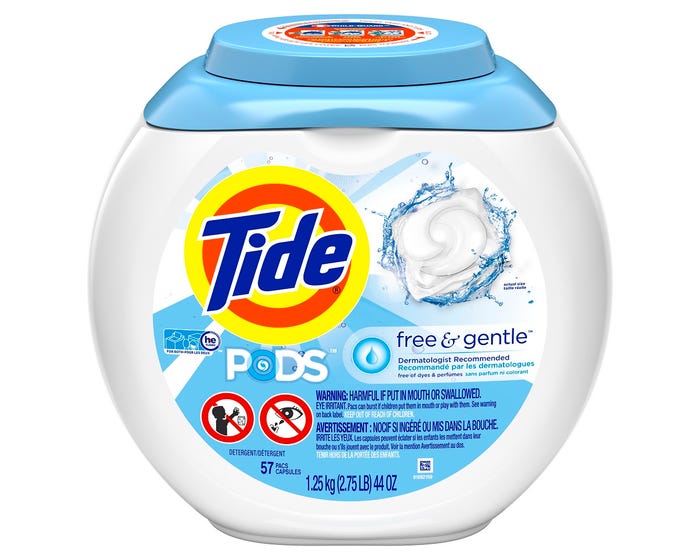 Tide PODS Free  Gentle 57CT