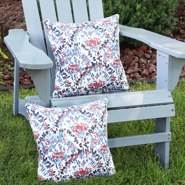 Sunnydaze Indoor outdoor Weather resistant Polyester Lumbar Decorative Pillow With Zipper Closure 2pk