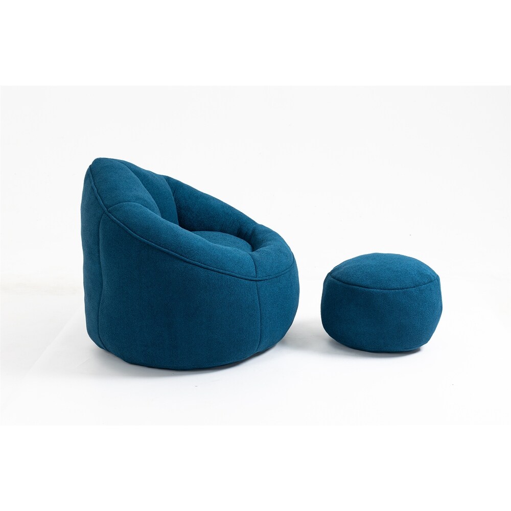 Bean Bag Sofa Chair With Footrest