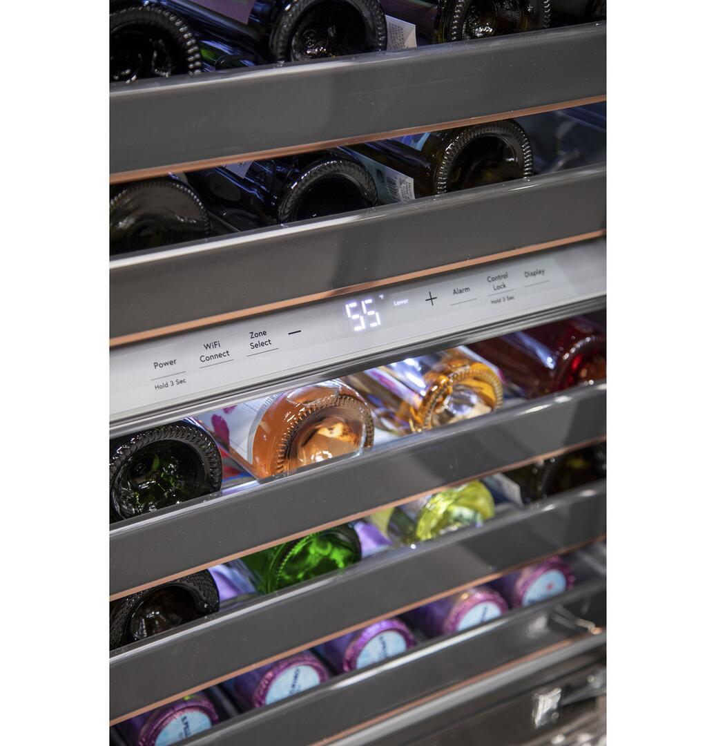 Cafe CCR06DM2PS5 24 Inch Platinum Glass Wine Cooler