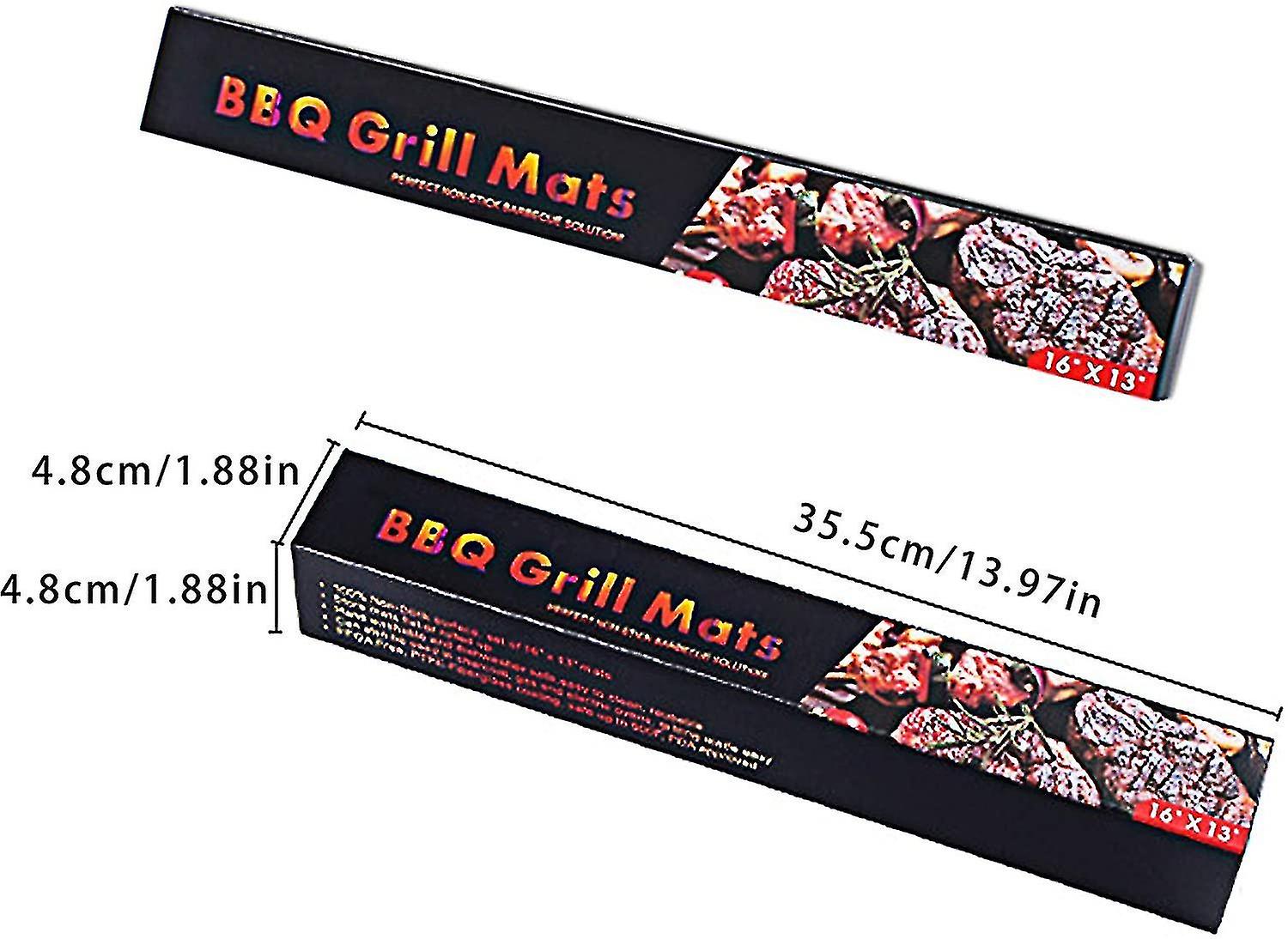 Bbq Grill Mat， Grill Mats For Gas Grill 40x33cm， 5pcs Grill Mat With Grill Tongs