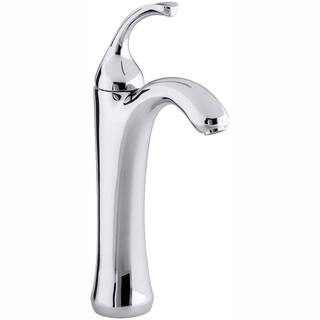 KOHLER Forte Single Hole Single Handle Mid-Arc Bathroom Faucet in Polished Chrome K-10217-4-CP