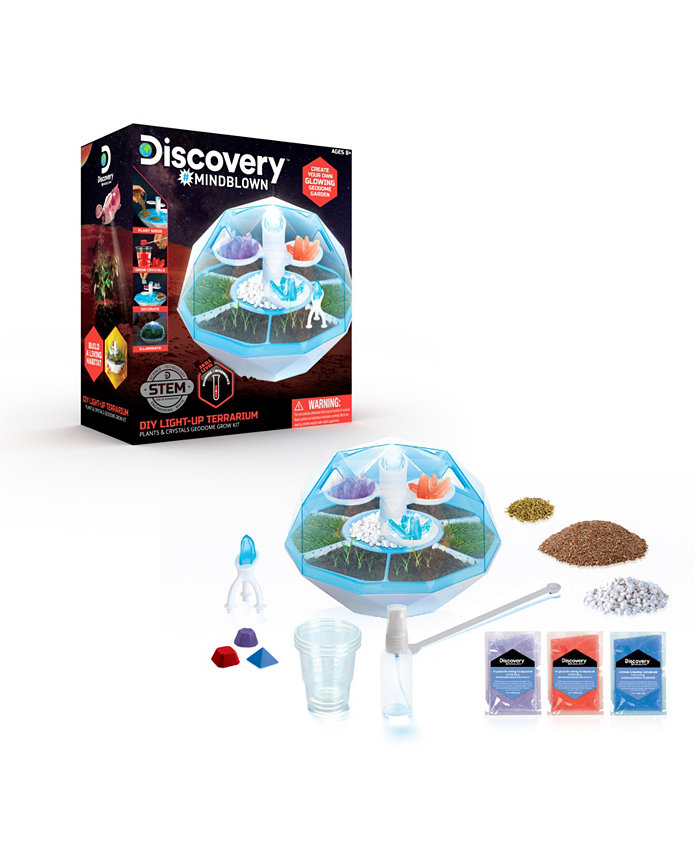 Discovery #MINDBLOWN Light-Up Terrarium Plants and Crystals Grow Kit