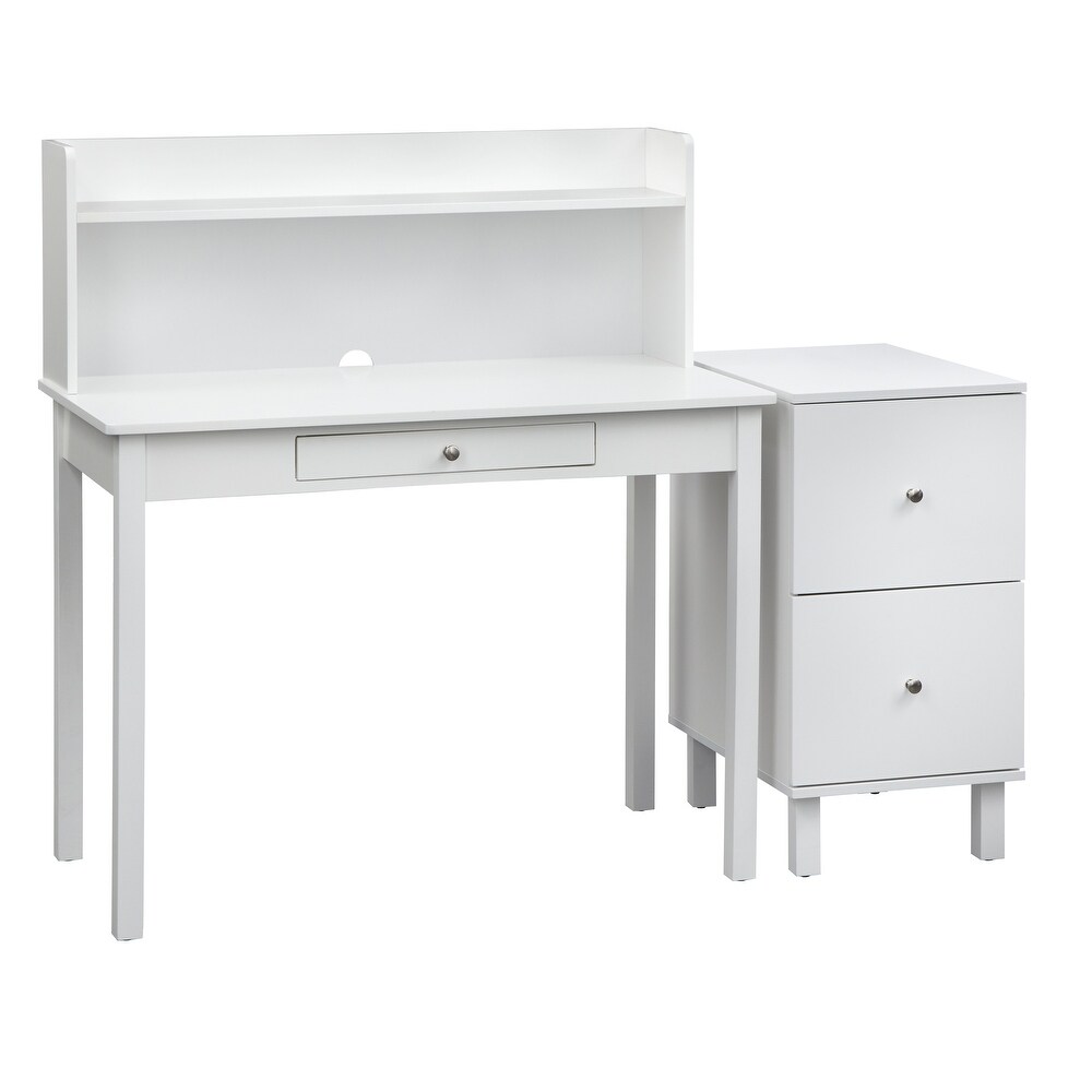 Simple Living Foster Desk and Filing Cabinet Set