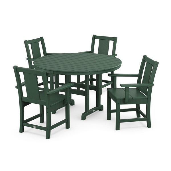 POLYWOOD Prairie 5Piece Round Farmhouse Dining Set