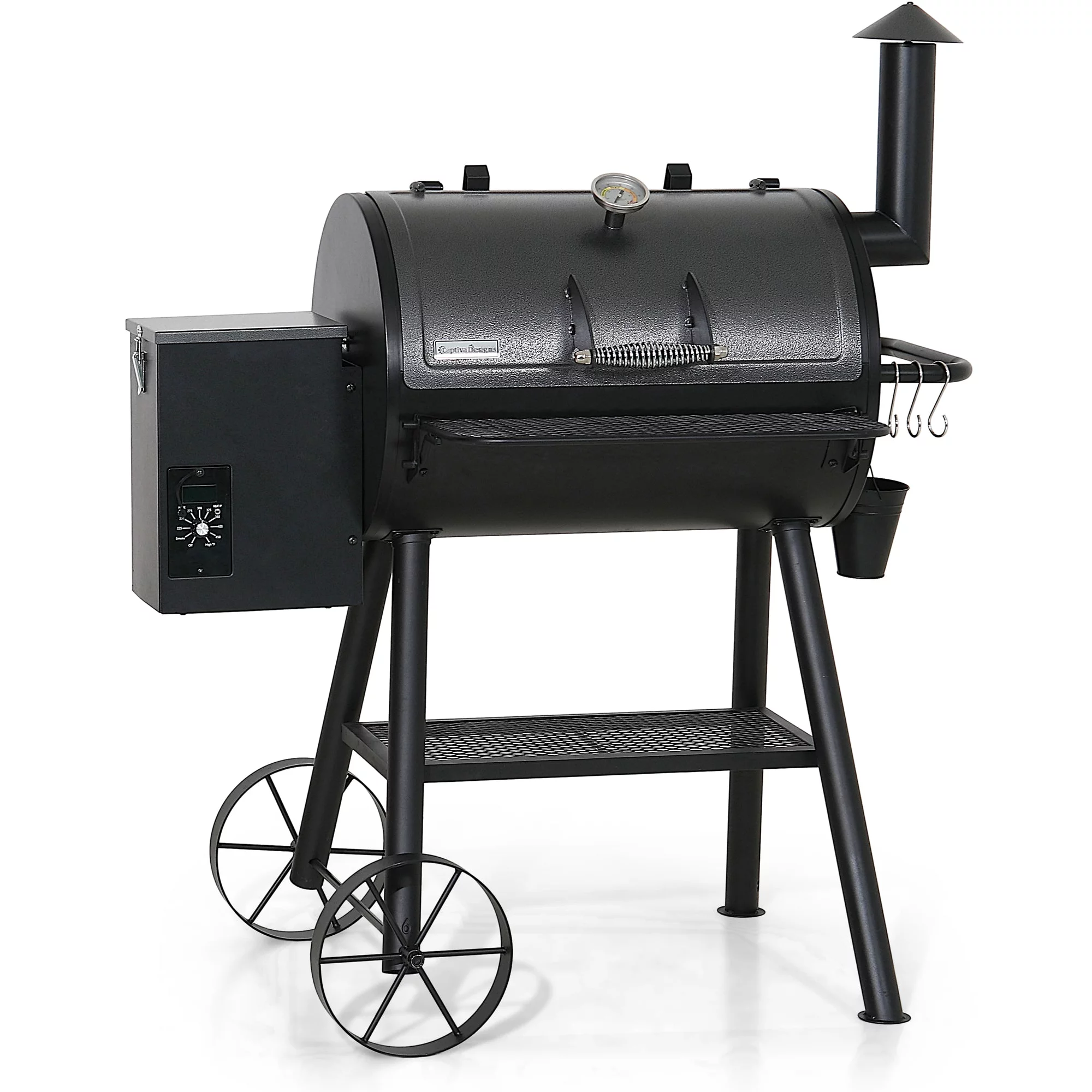 Sophia and William 8 in 1 Portable Wood Pellet Grill and Smoker with Protected Cover