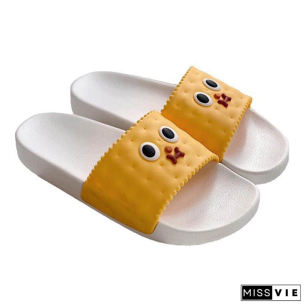 Cute Cartoon Indoor Outside Slippers Women Bathroom Shower Slippers Anti-slip Home Floor Shoes Lovers Beach Slides Sandals