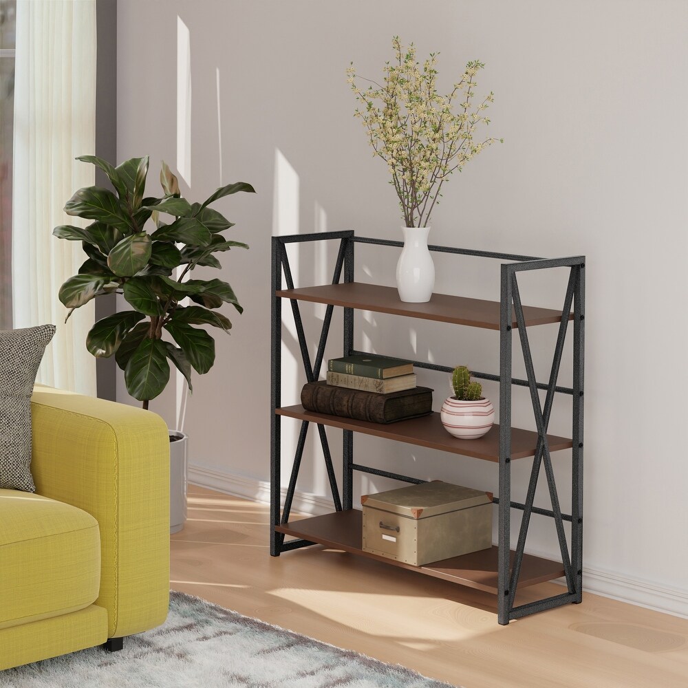 Isa 3/4/5 Tier Shelf  Graphite and Walnut