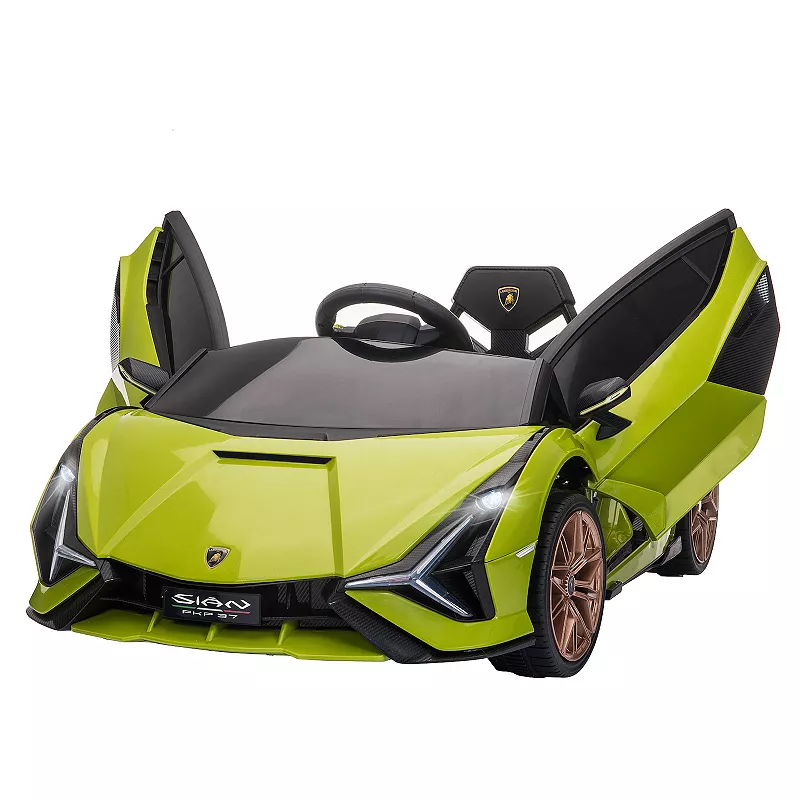 Aosom Lamborghini Licensed Kids 12V Battery Powered Electric Sports Car for 3-5 Years Old