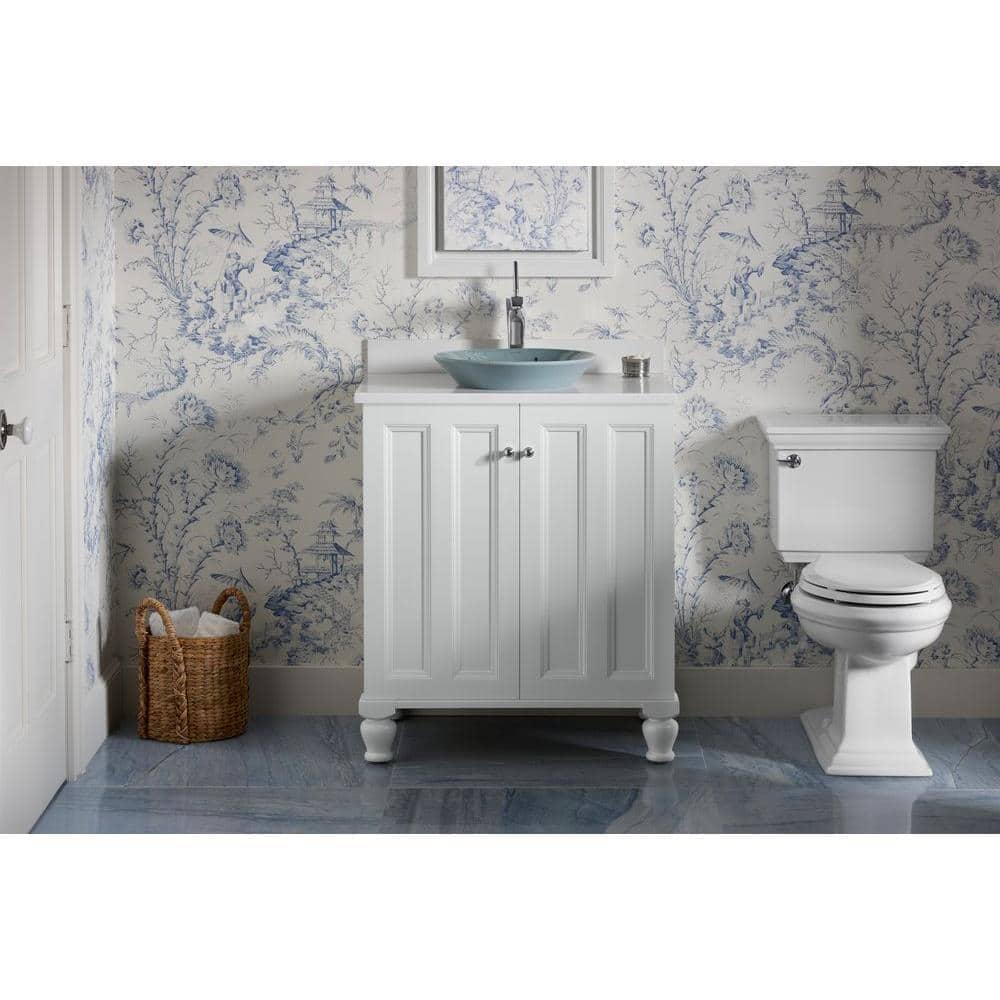 KOHLER Memoirs Stately 2Piece 16 GPF Single Flush Elongated Toilet with AquaPiston Flush Technology in White