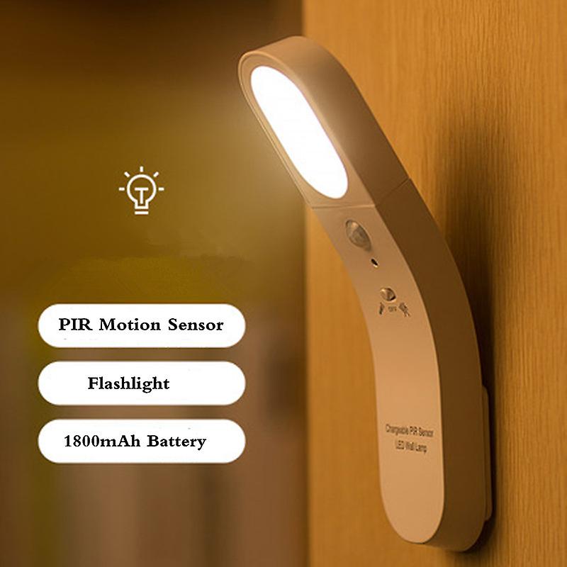 Wall Lamp With Motion Sensor 360 Degree Rotation Usb Rechargeable Led Night Light For Corridor Stair Living Room Sensor Light