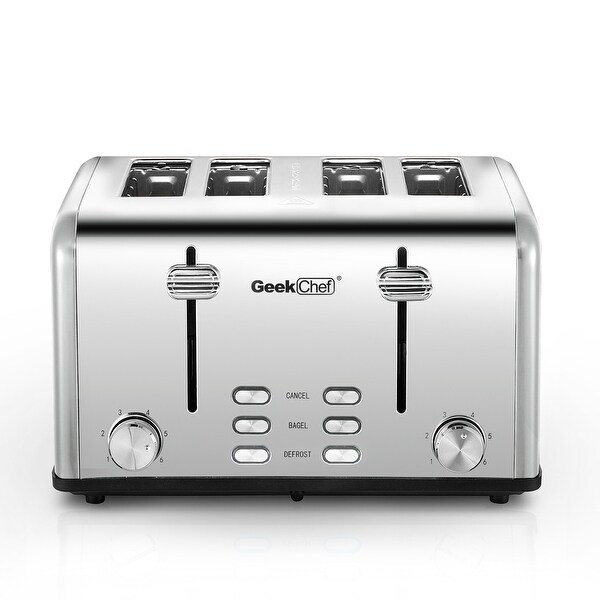 4-slice stainless steel toaster