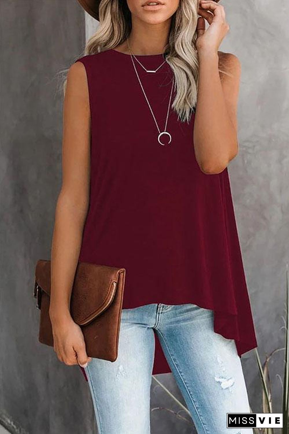 Basic Solid Top T-shirt