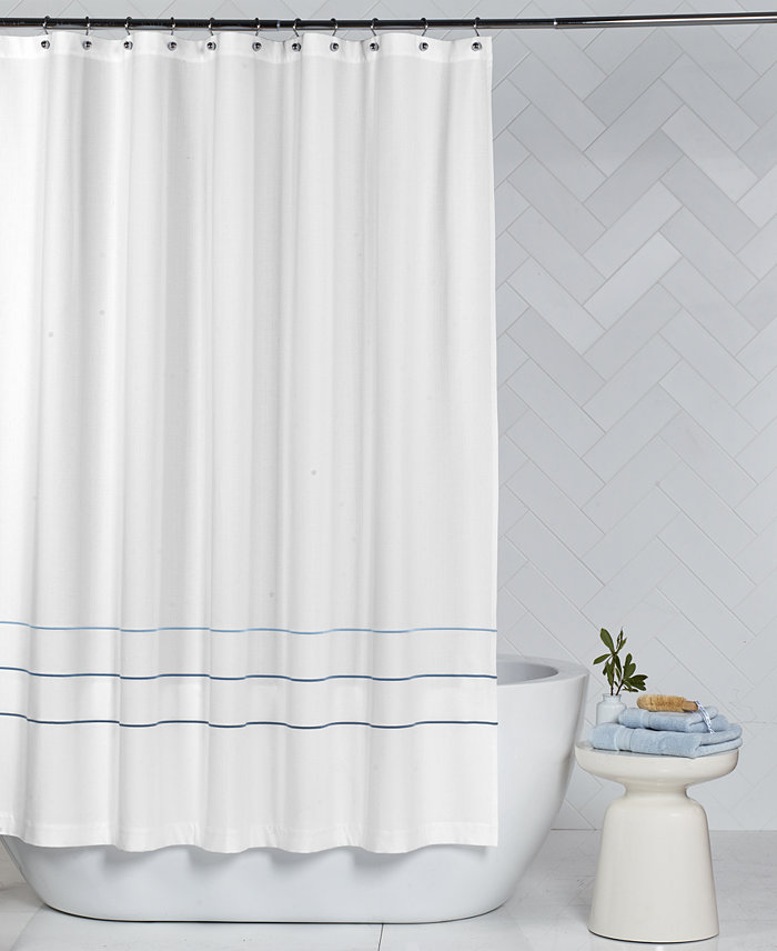 Hotel Collection Borderline Shower Curtain