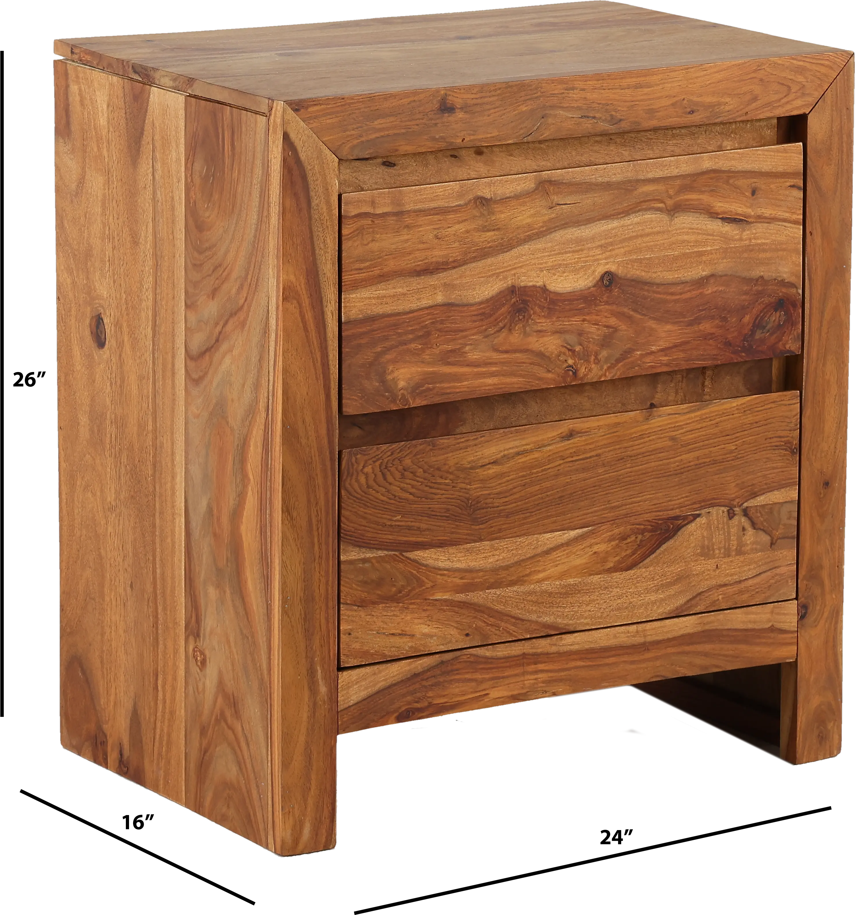 Hidden Haven Natural Nightstand