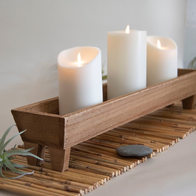 Wood Trough Storage Tray Foreside Home amp Garden