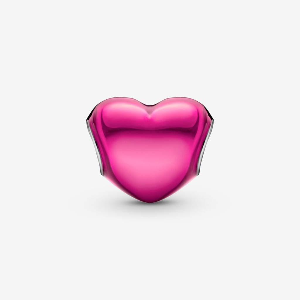 PANDORA  Metallic Pink Heart Charm