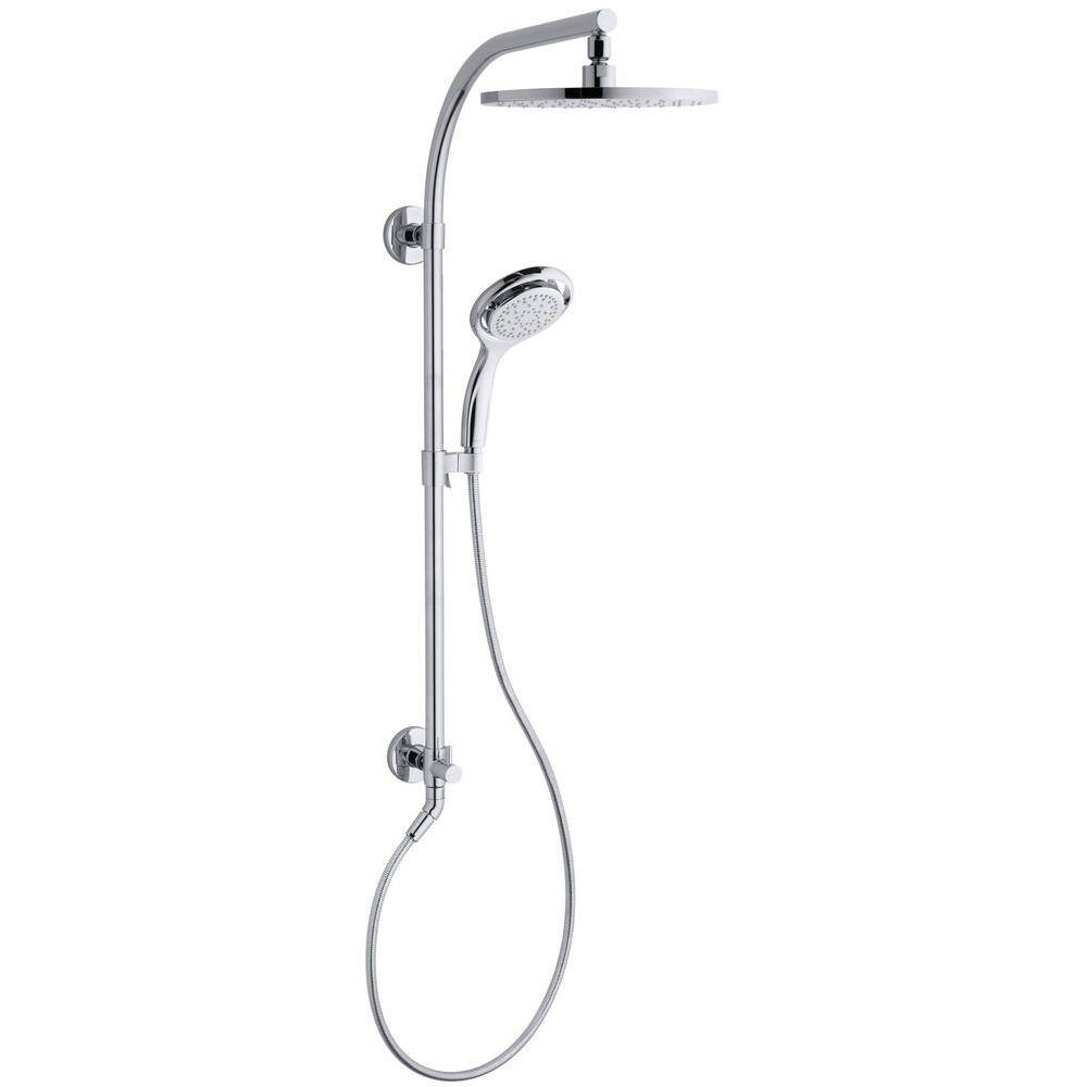 KOHLER HydroRail BathShower Column for Arched Shower Arm in Polished Chrome K-45209-CP