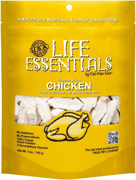 Cat-Man-Doo Life Essentials Chicken Freeze-Dried Cat and Dog Treats