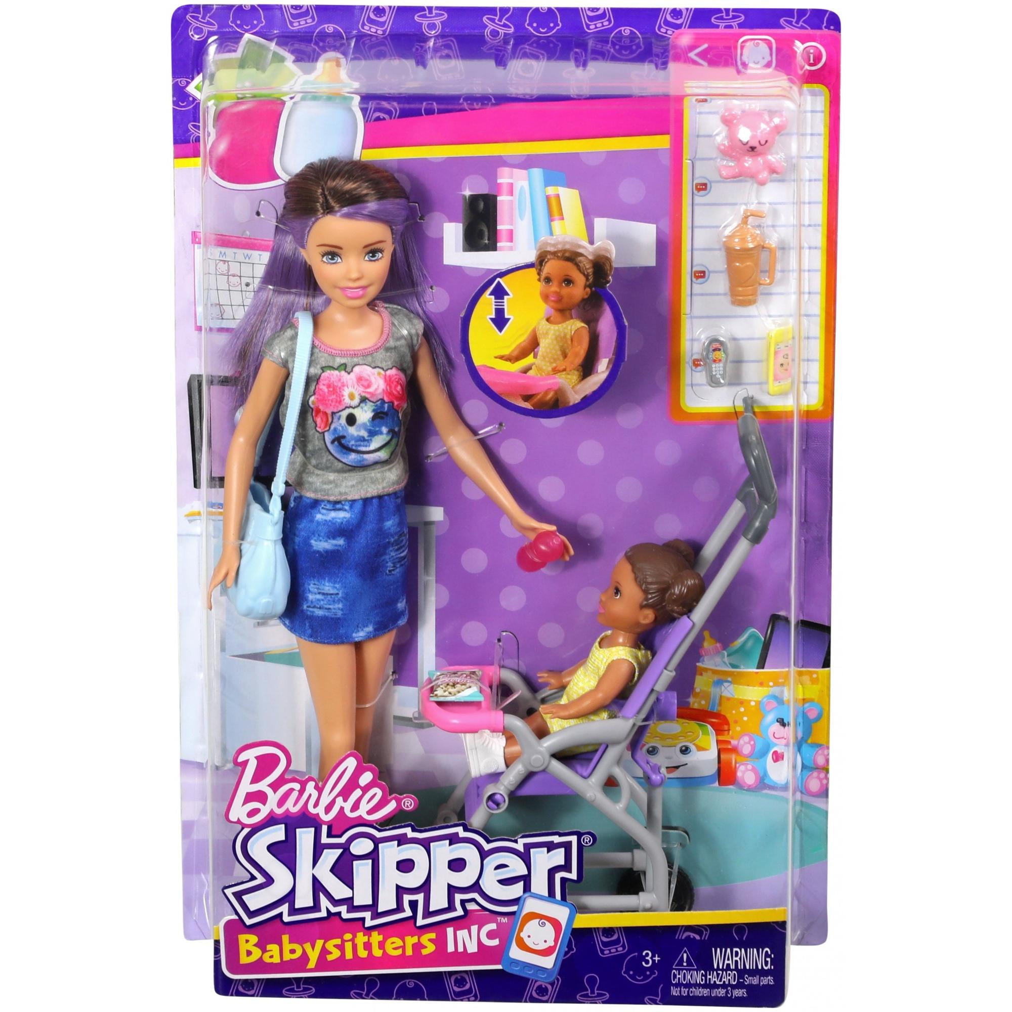 Barbie Skipper Babysitters Inc. Stroller Playset And Doll