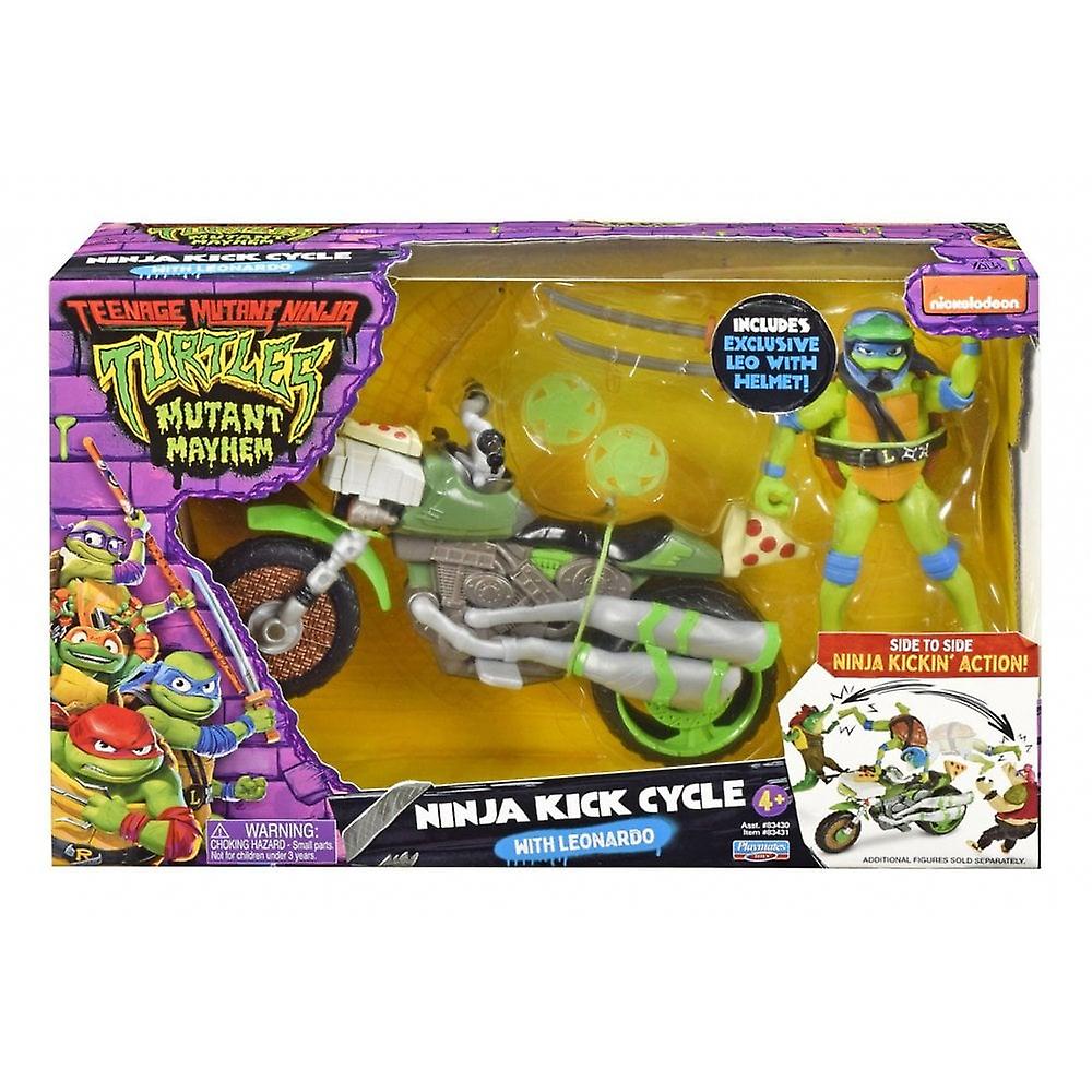 Teenage Mutant Ninja Turtles Ninja Kick Cycle With Leonardo Figure and Vehicle Set