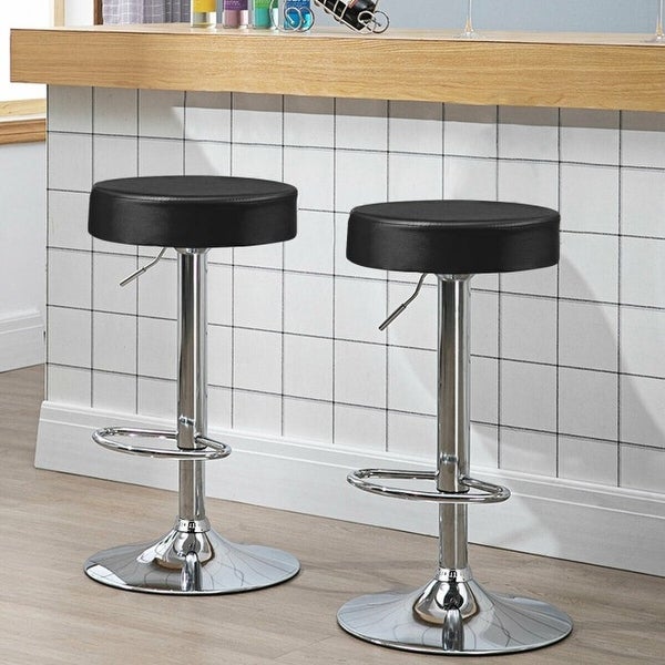 1 PC Round Bar Stool Adjustable Swivel Pub Chair - 14