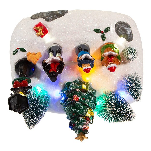 Kurt Adler Kurt Adler 6 3 inch Battery operated Light Up Musical Christmas Caroling Scene