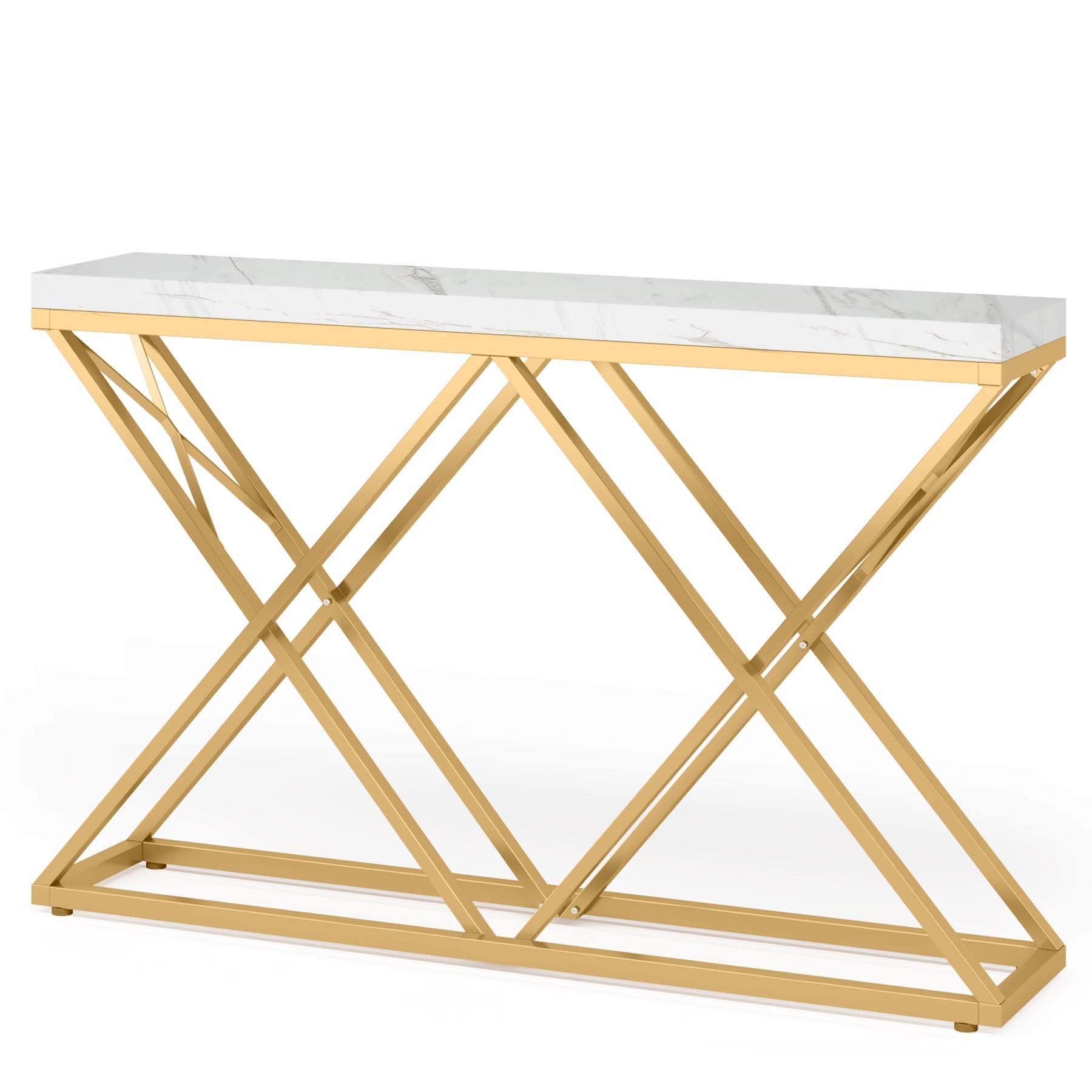 Faux Marble Console Table, 55