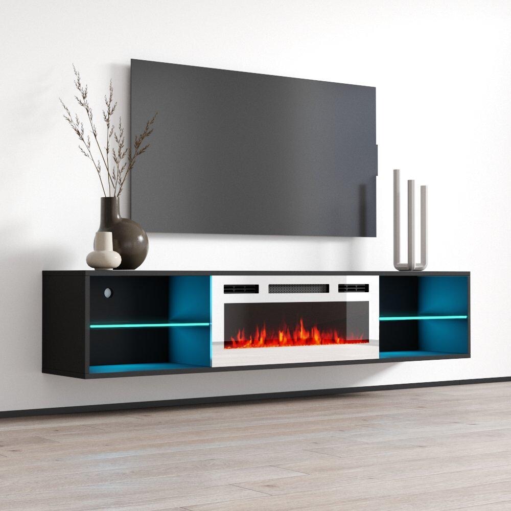 Lima WH EF Wall Mounted Electric Fireplace 72\