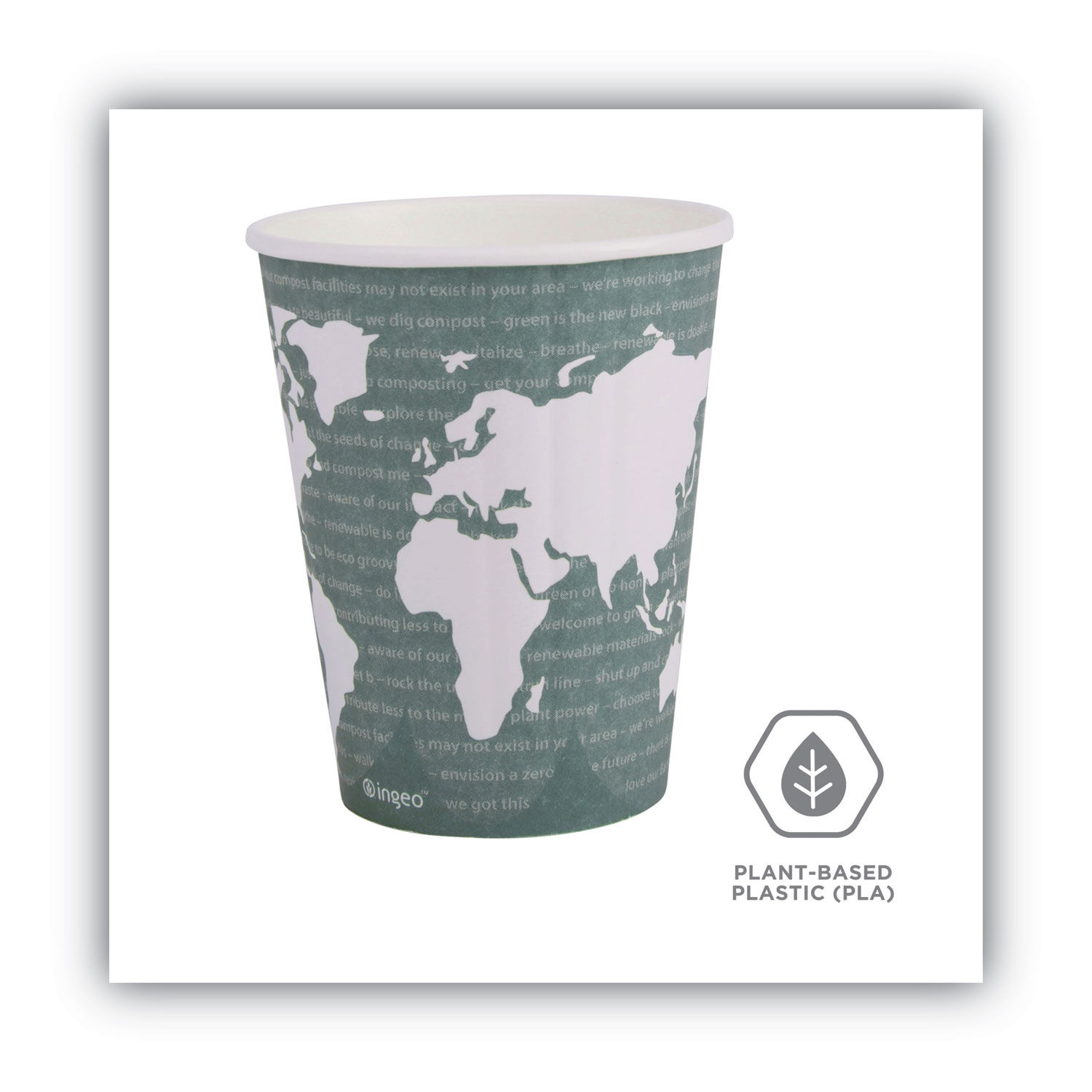 World Art Renewable and Compostable Insulated Hot Cups by Eco-Productsandreg; ECOEPBNHC12WD