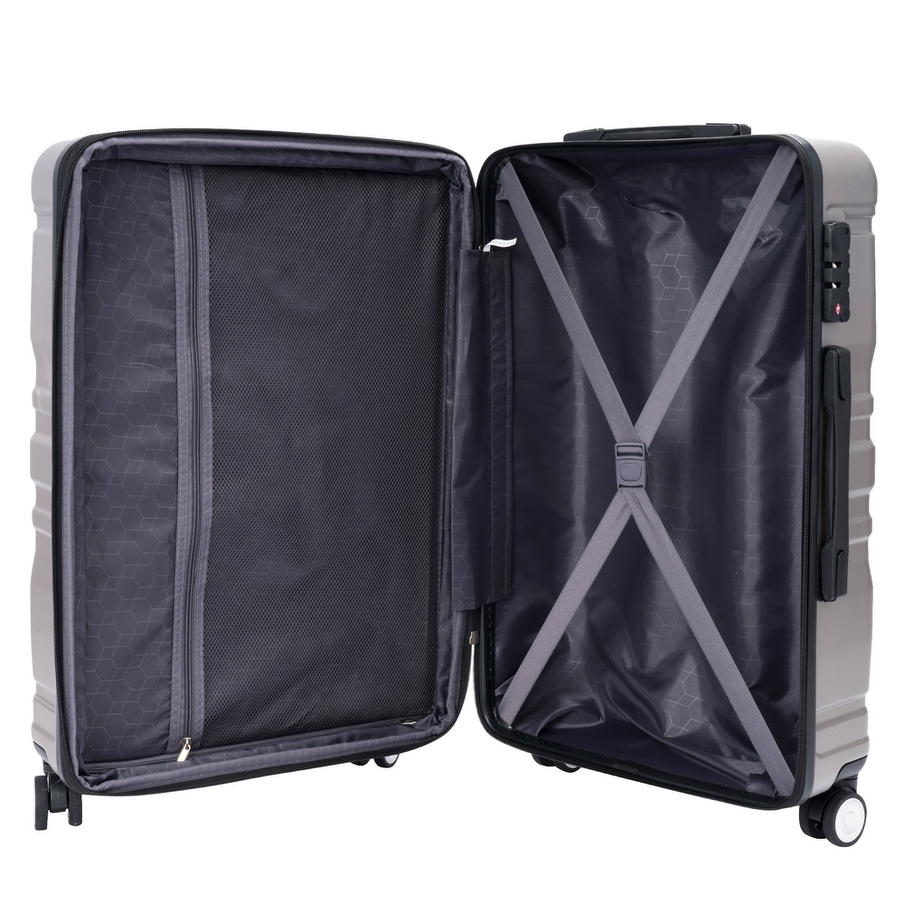 Luggage Sets Expandable ABS 3pcs Luggage Sets Hardside Suitcase Sets Spinner Suitcase with TSA Lock (20''24''28'')