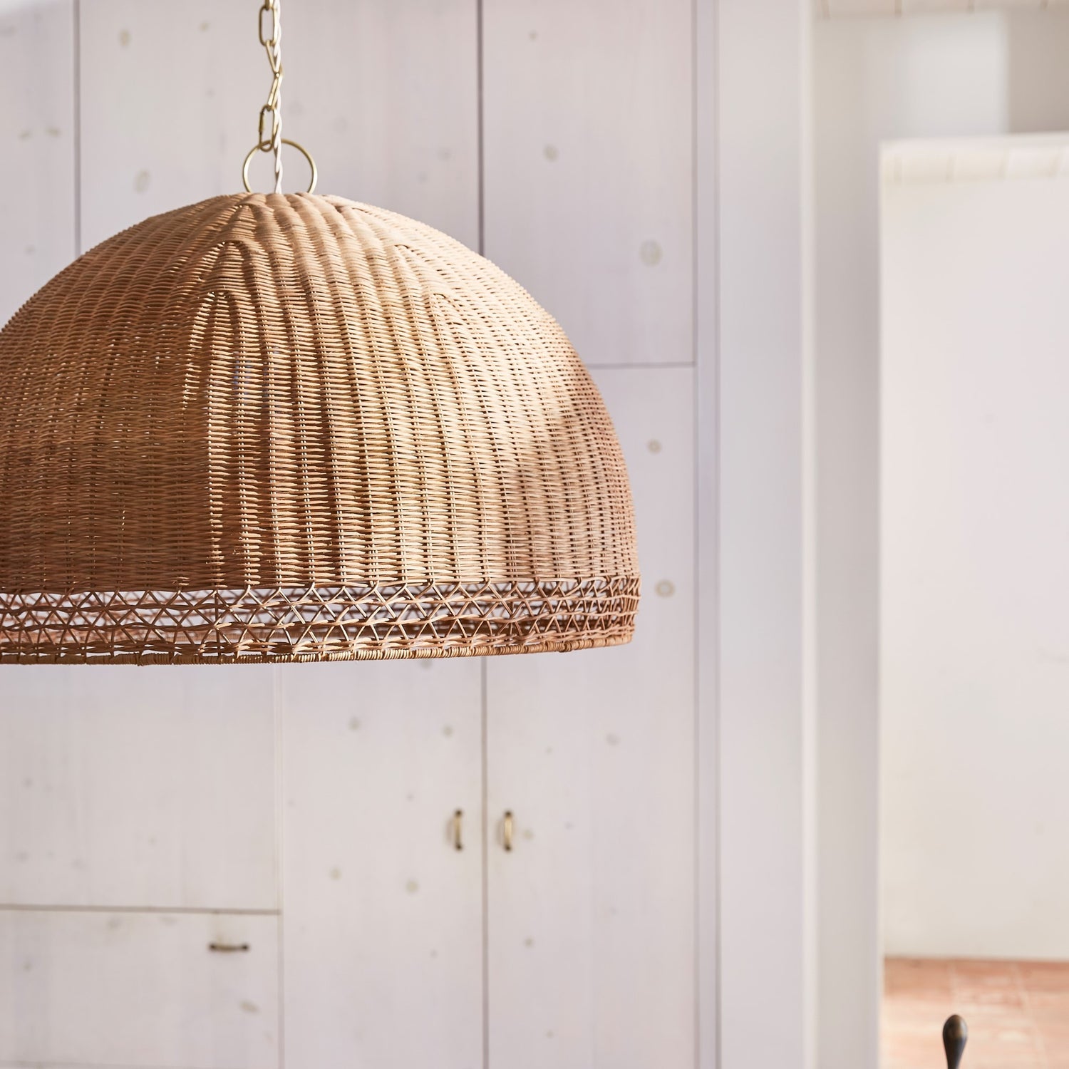 Rattan Mushroom Chandelier