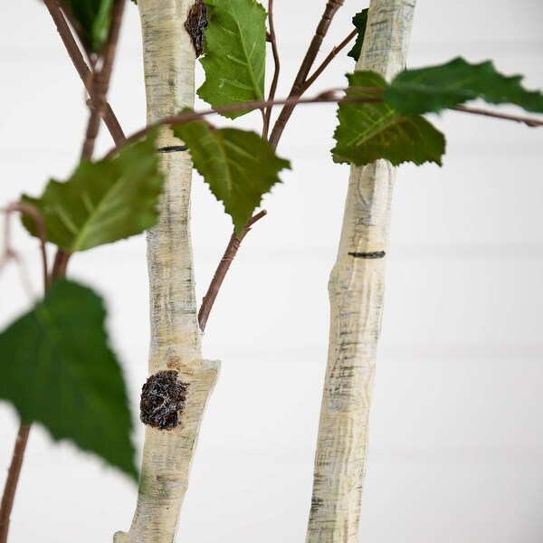 7' Artificial Birch Tree with Real Touch Leaves