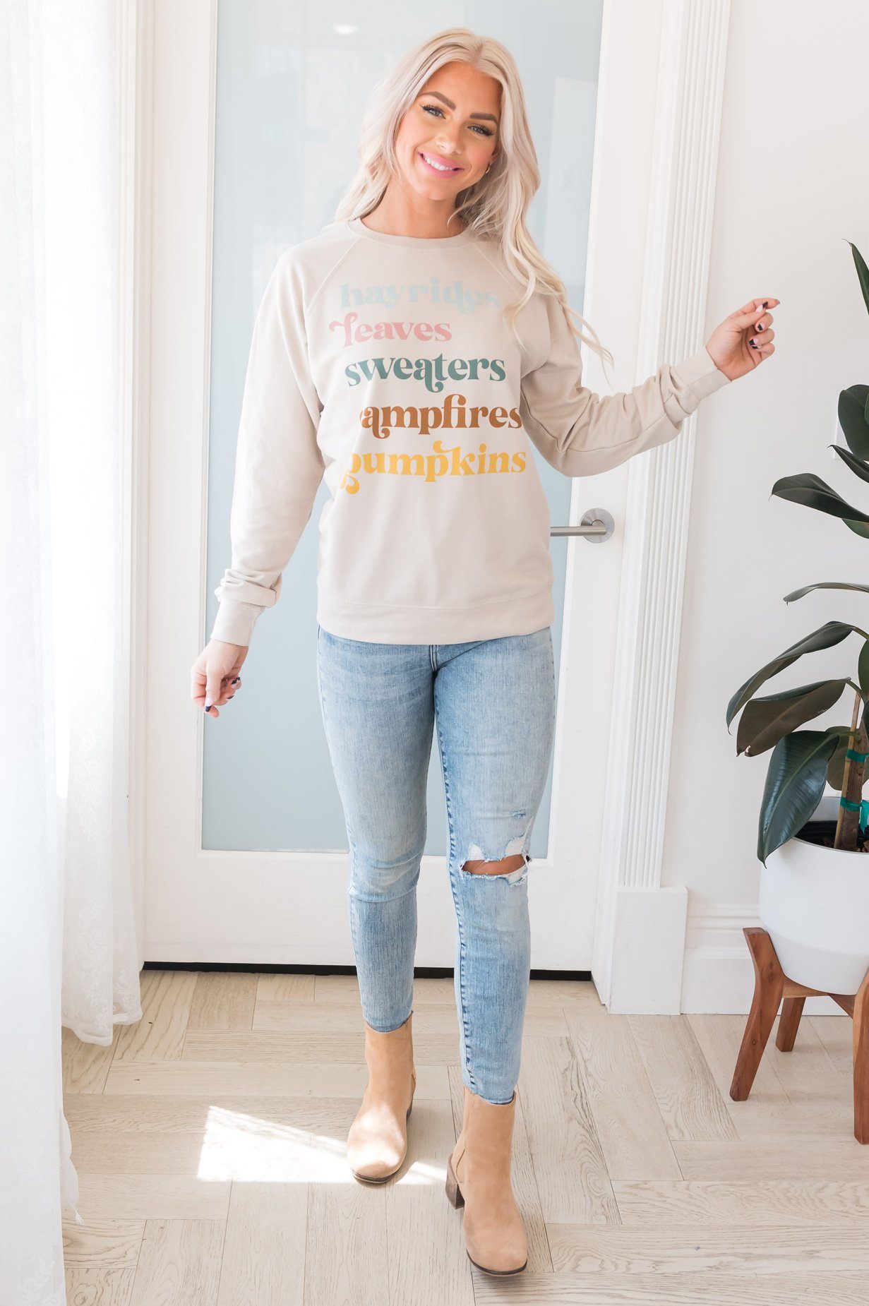 All things Fall Cozy Pullover Sweater