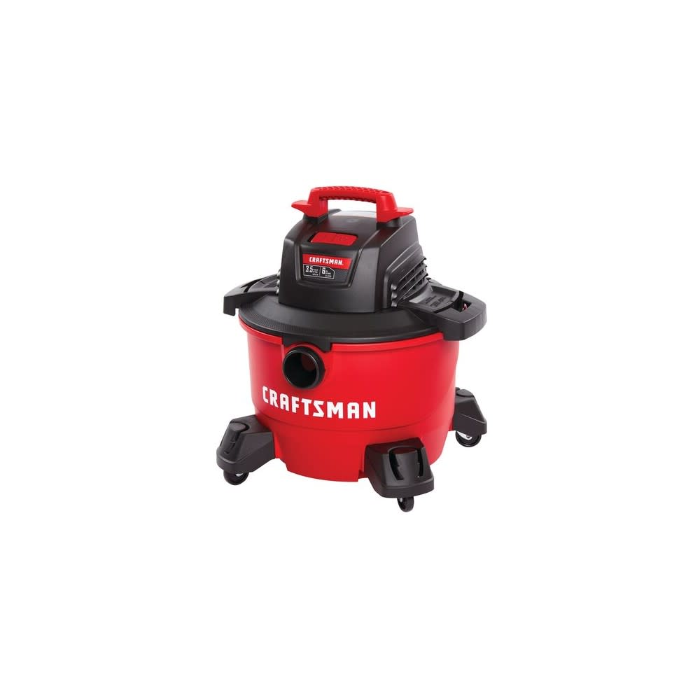 Craftsman Wet/Dry Vacuum 6 Gallon Corded 120V 3.5HP Peak ;