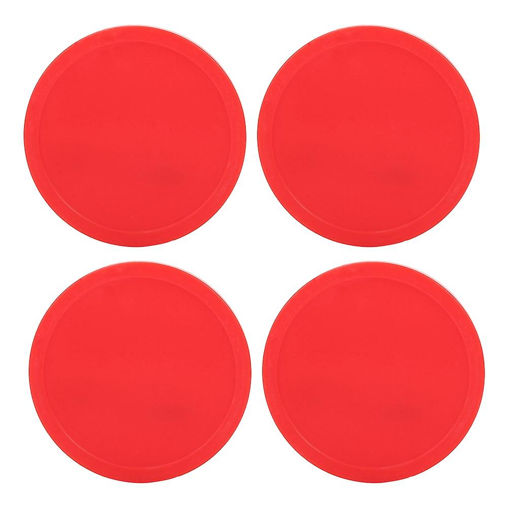 4 Pcs Plastic Air Ice Hockey Pucks Piece Replaceable For Tables Game Equipment(m)