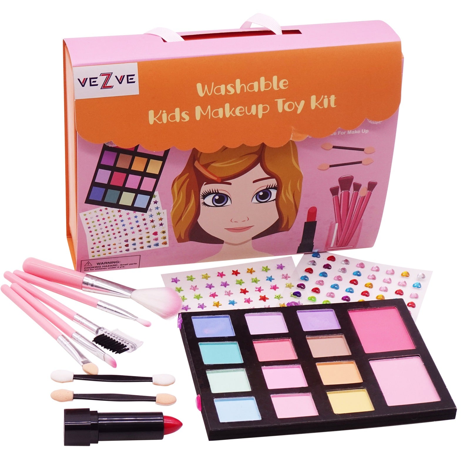 veZve Makeup Toy Kit Set for Kids Little Toddler Girls 3 Years Old and up