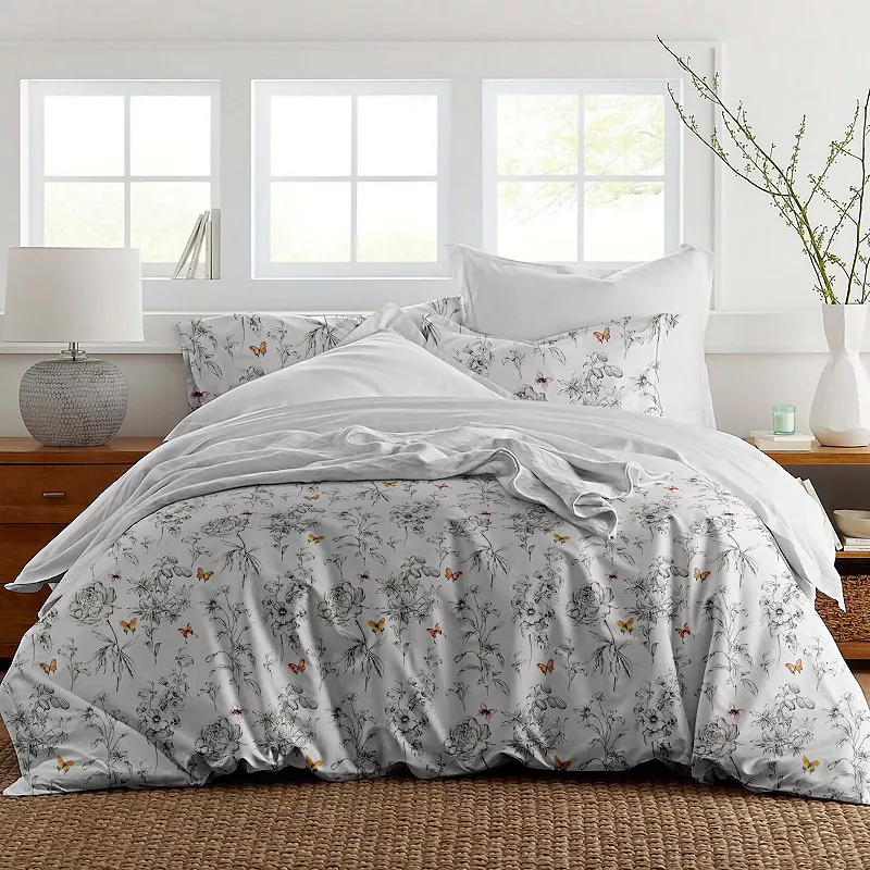 Pointehaven Cotton Fashion Sateen Pollen Duvet Cover Set