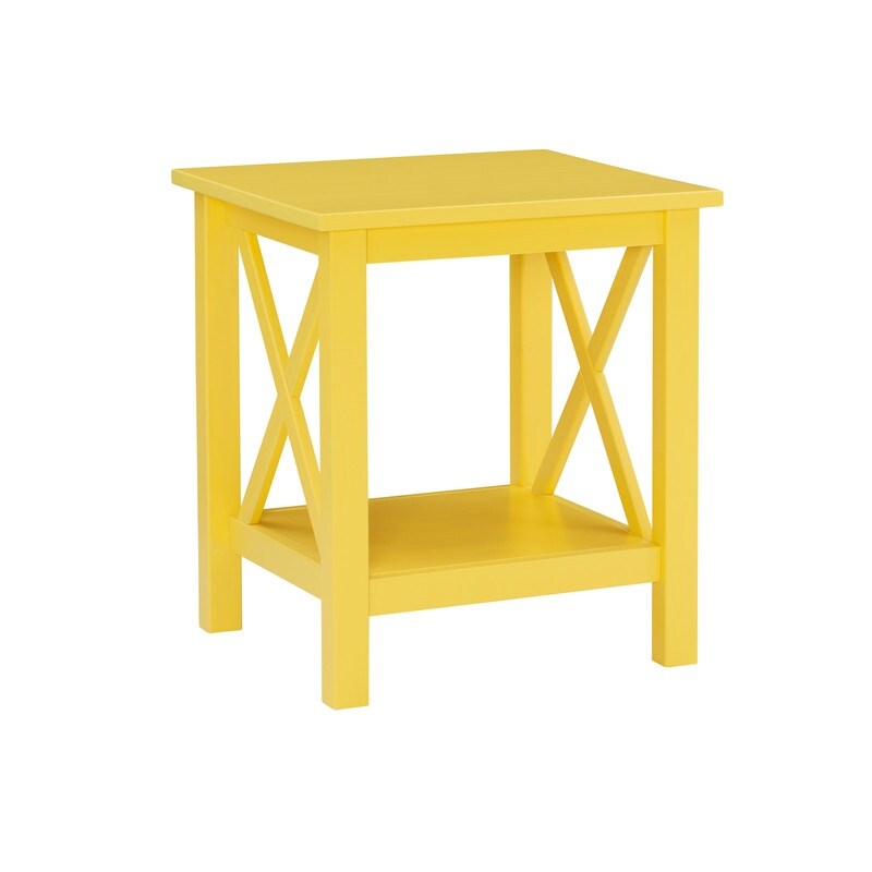 Ripplewood Farmhouse X Base Side End Table