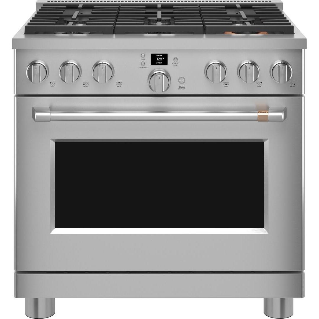 Caf¨¦ 36-inch Freestanding Gas Range with WI-FI Connect CGY366P2TS1