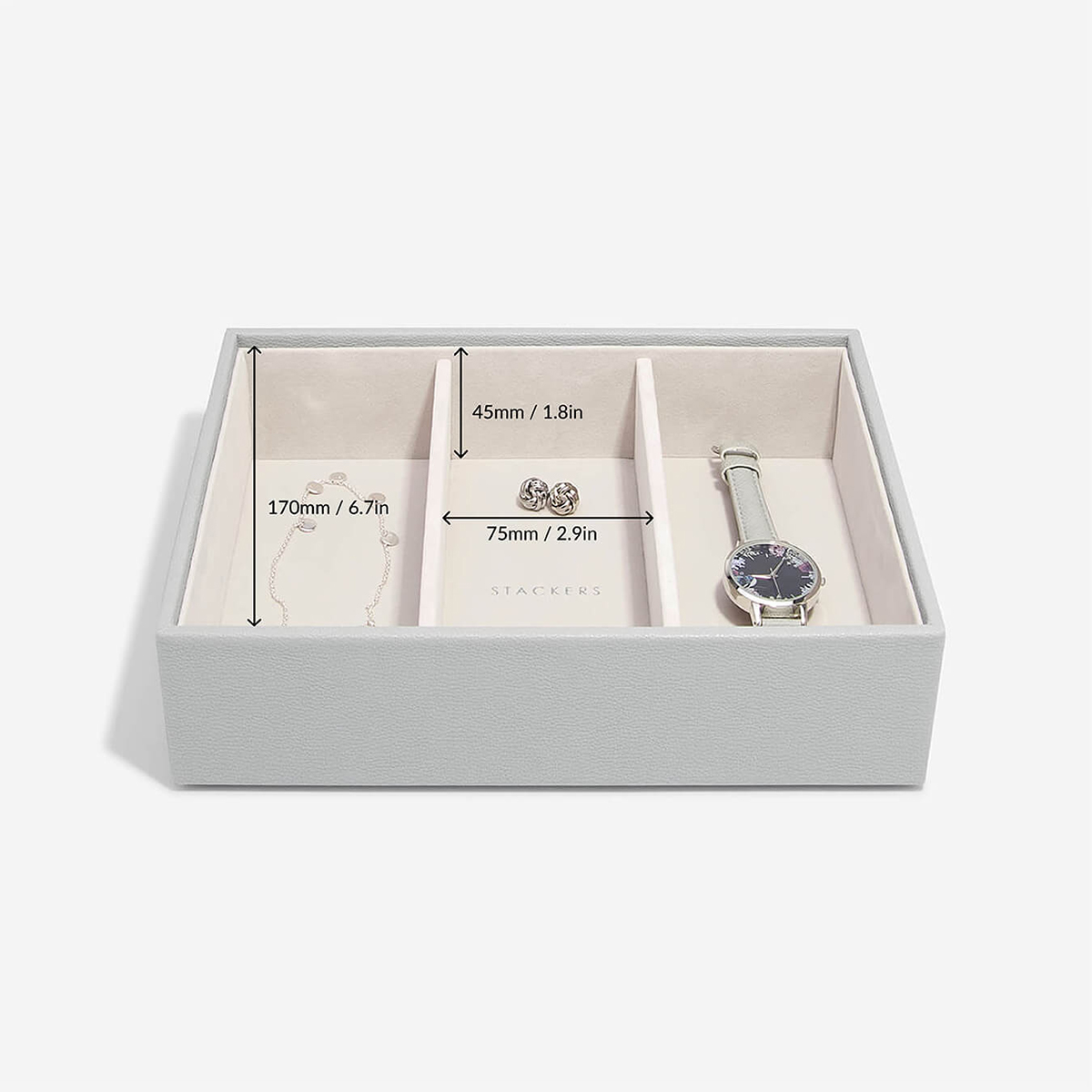 Stackers Pebble Grey Classic Jewelry Box Collection