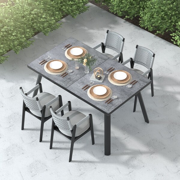 Extendable Aluminum Dining Table