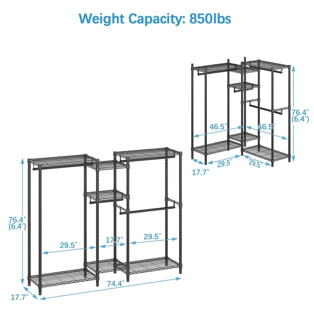 Vipek V6 Wire Garment Rack Heavy Duty Clothes Rack Metal Clothing Rack For Hanging Clothes