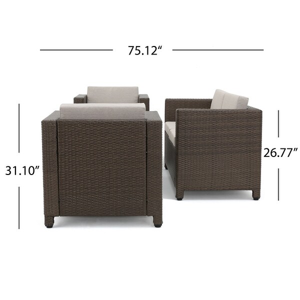 Puerta Outdoor 4piece Sofa Set by Christopher Knight Home