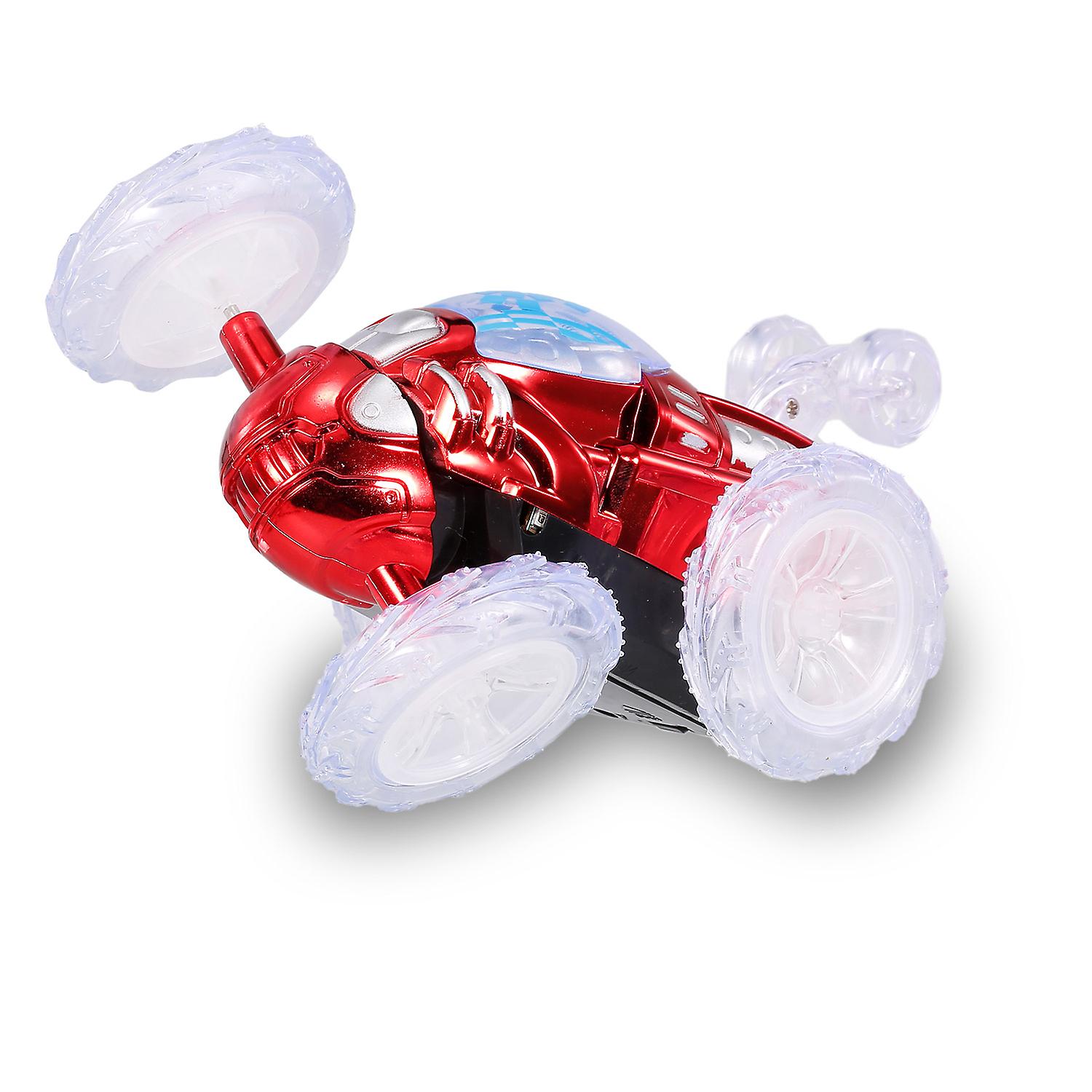 Remote Control Stunt Car Rc Car Toy With Flashing Led Lights 360 Tumbling For Kids Boys Girls