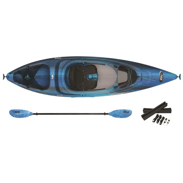 Pelican Mission 100 Kayak with Paddle and Carrier