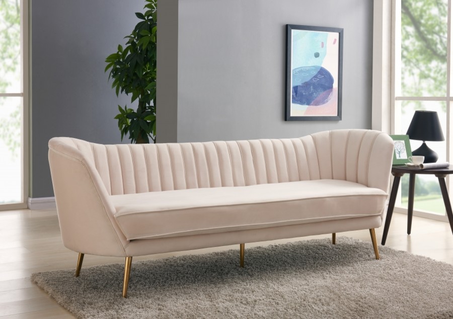 Margo Velvet Upholstered Set   Midcentury   Sofas   by Meridian Furniture  Houzz